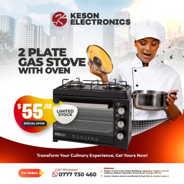 2 plates gastove with oven