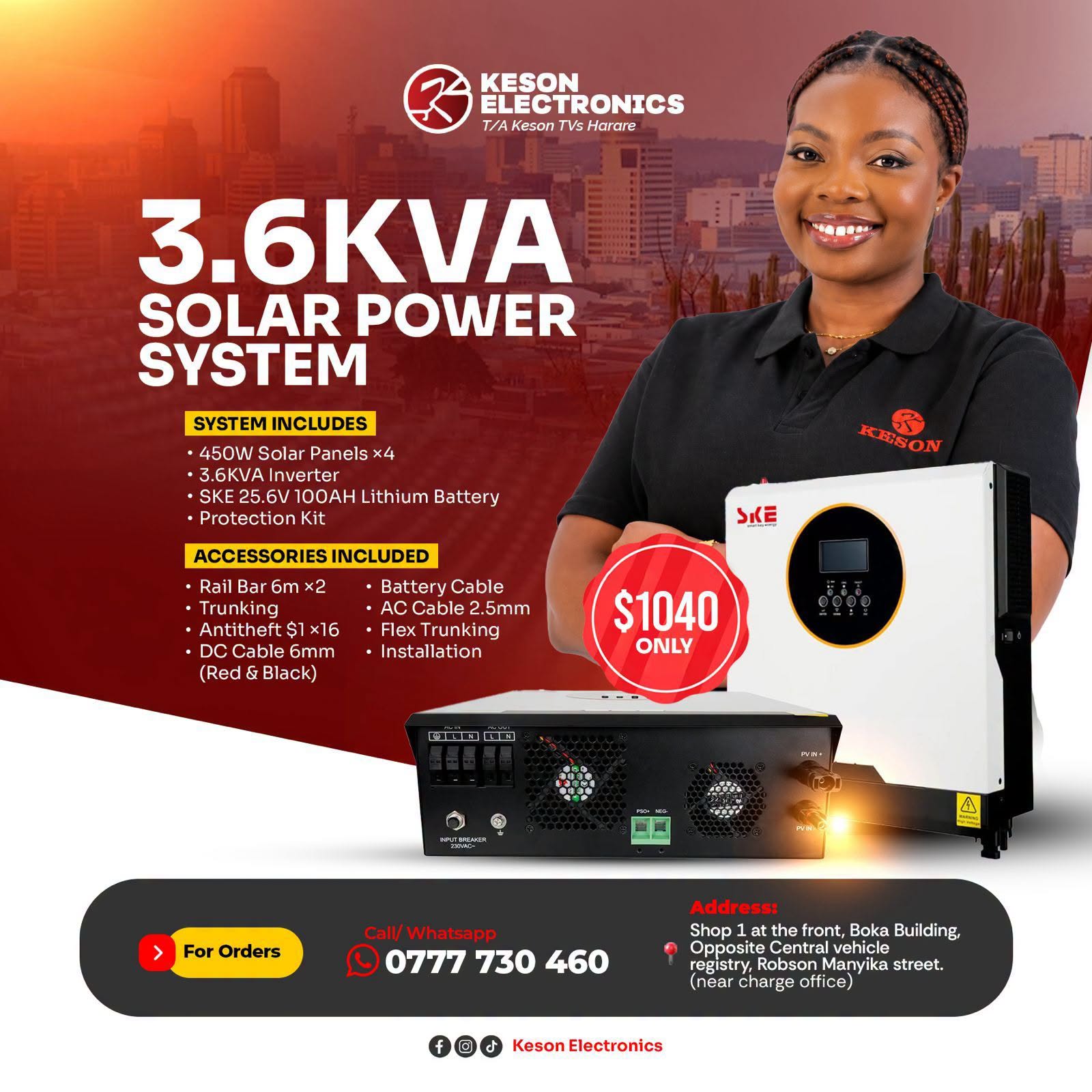3.6KVA SKE Solar Power System