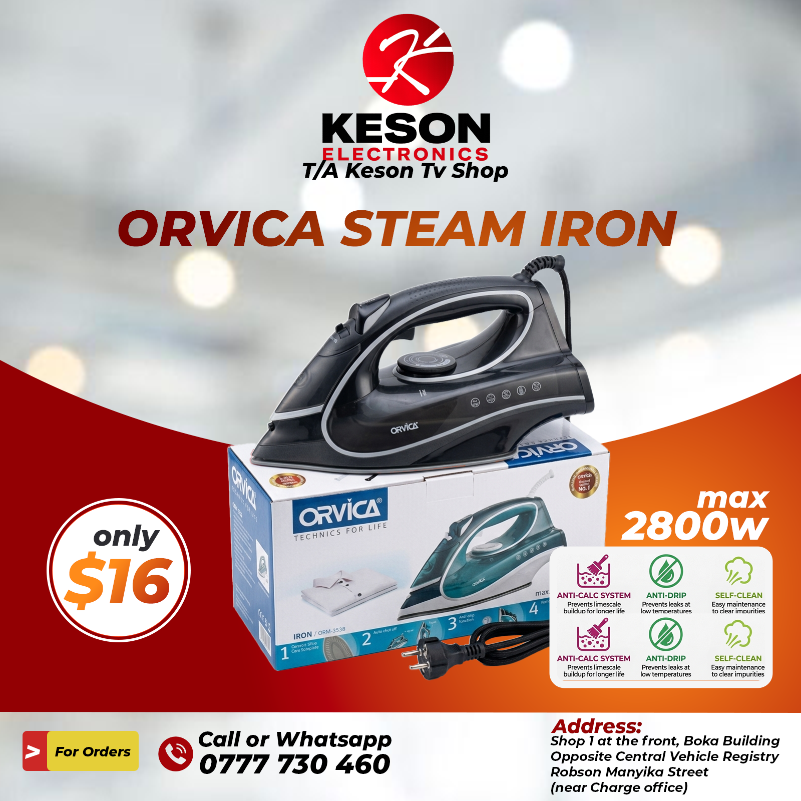 Orvica Steam Iron